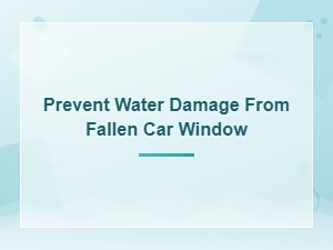 Prevent Water Damage From Fallen Car Window